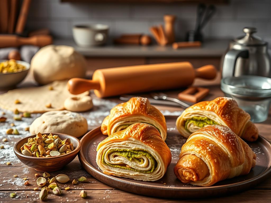 Pistazien Croissant herstellen